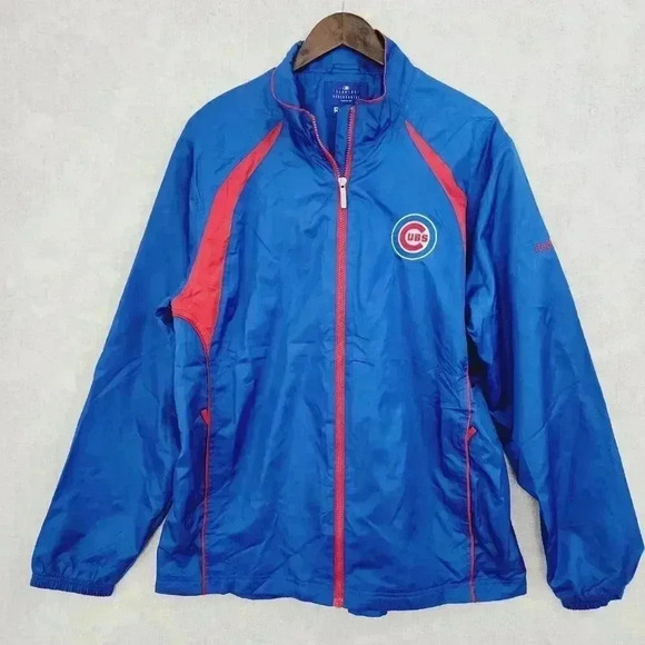 NWOT Reebok Genuine Merchandise Full Zip Windbreaker Mock neck Men's Jacket L - Picture 1 of 9